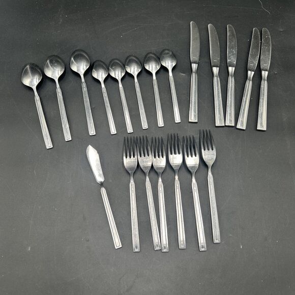20 Pieces Sonnet Stainless Silverware Flatware replacement Forks Knives Spoons - Picture 7 of 7